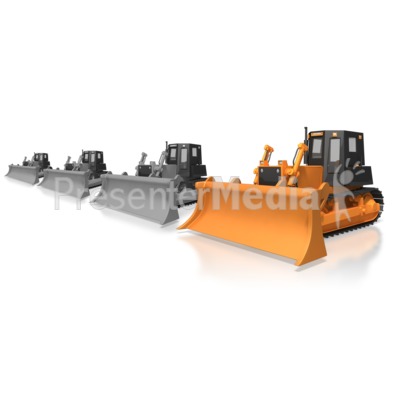Construction Bulldozer Standout Presentation clipart