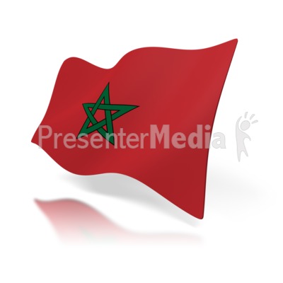 Morocco Flag Presentation clipart