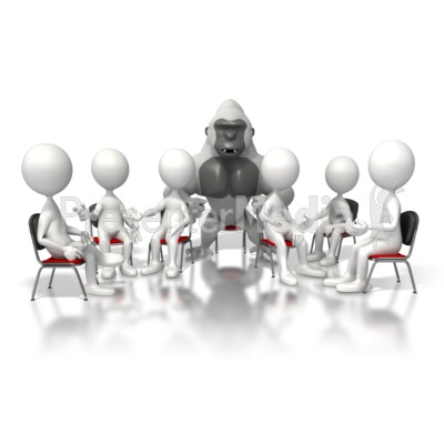 Gorilla In The Room Presentation clipart