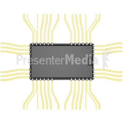 Electronic Component Top View Presentation clipart