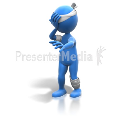 Patient With Bandages Disorientated Presentation clipart