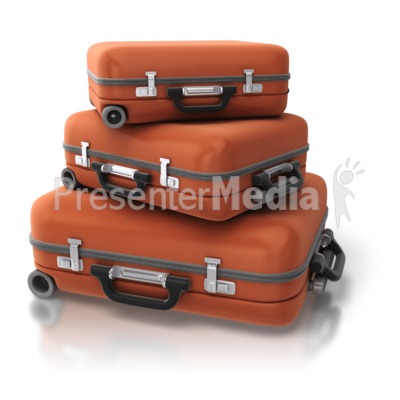 Set Of Luggage Stack Presentation clipart