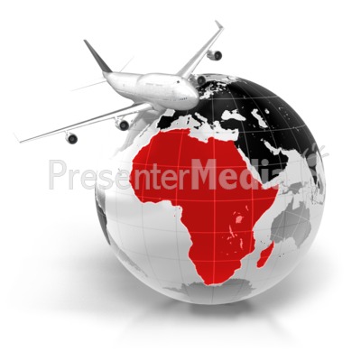 Flight To Africa Presentation clipart