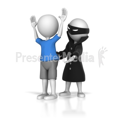 Stick Figure Hold Up Presentation clipart