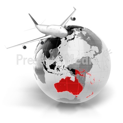 Flight To Australia Presentation clipart