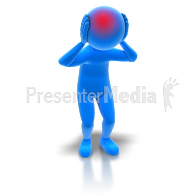 Stick Figure With Headache Presentation clipart
