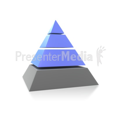 Three Highlighted Pyramid Presentation clipart