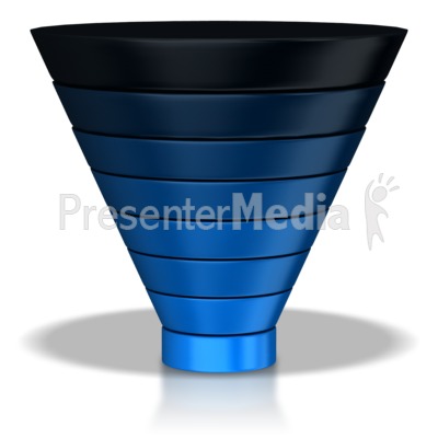 Shaded Funnel Eight Stage Presentation clipart