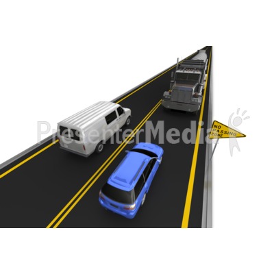 Highway No Passing Vehicle Right Lane Presentation clipart