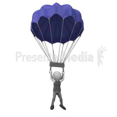 Parachute Figure Presentation clipart