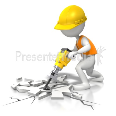 Jackhammer Under Construction Presentation clipart