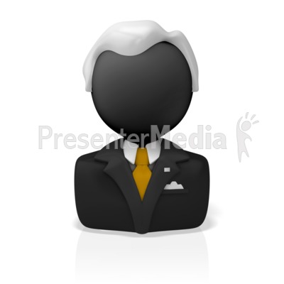 Business Icon Bust Presentation clipart