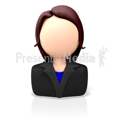 Business Icon Woman Presentation clipart