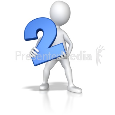 Stick Figure Holding Two Presentation clipart
