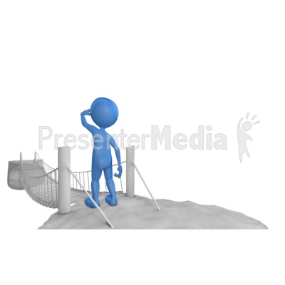 Standing In Front Of Rope Bridge Presentation clipart