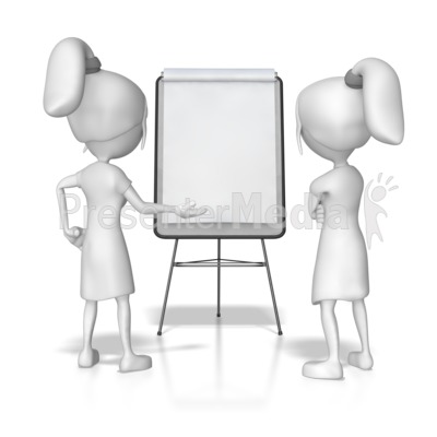 Women Flipboard Discussion Presentation clipart