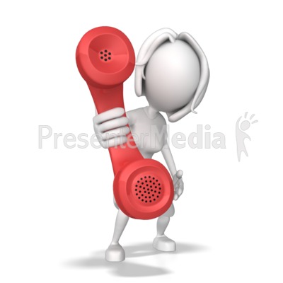 Woman Hold Out Phone Presentation clipart