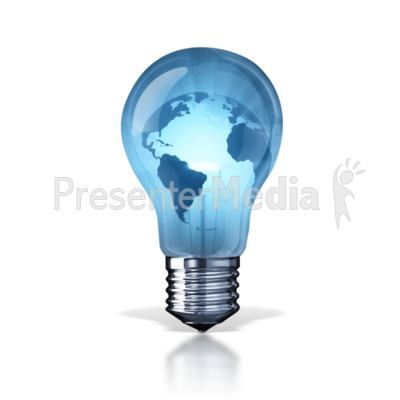 World Energy Light Bulb Presentation clipart