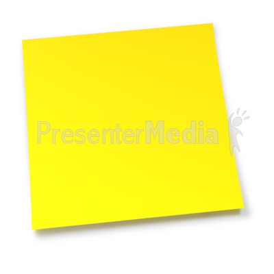 Blank Yellow Sticky Note Presentation clipart