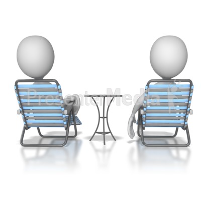 Stick Figures Relaxing Presentation clipart