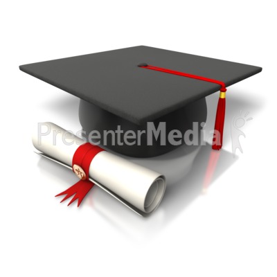 Diploma Hat Graduation Presentation clipart