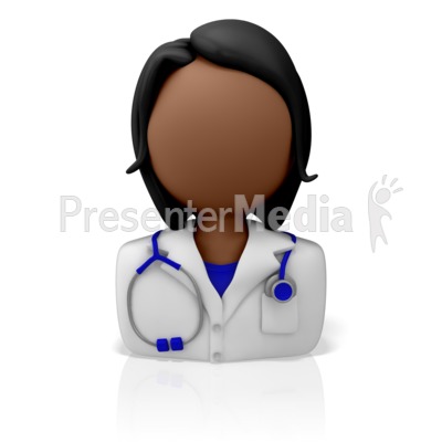 Female Doctor or Nurse Icon Presentation clipart