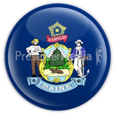 Badge of Maine Presentation clipart