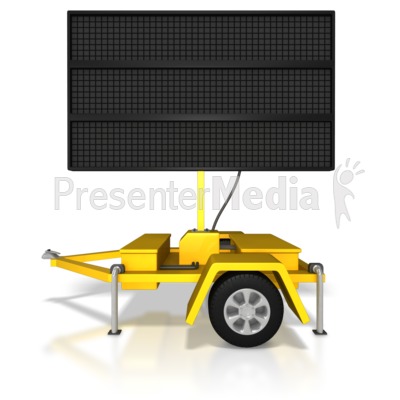 Blank Digital Road Sign Presentation clipart