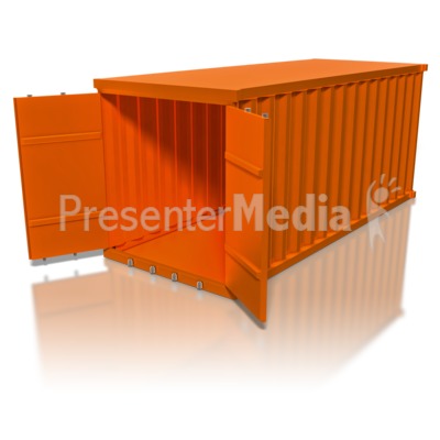 Cargo Container Open Presentation clipart