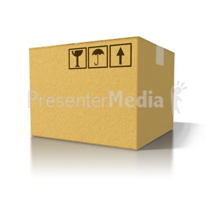 Single Cardboard Box Presentation clipart