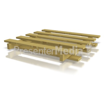 Single Wooden Pallet Presentation clipart