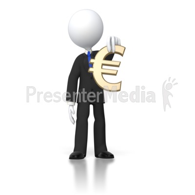 Boss Holding Euro Presentation clipart