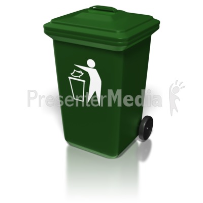 Plastic Trash Bin Presentation clipart