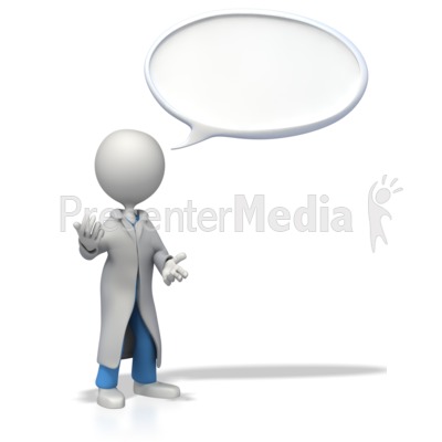 Doctor or Nurse Conversation Bubble Presentation clipart