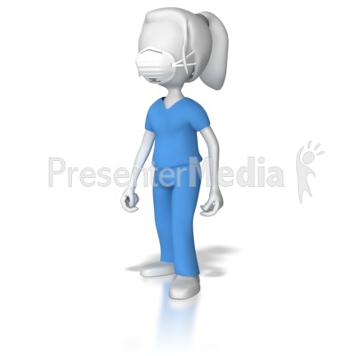 Female Nurse With Protective Mask Presentation clipart