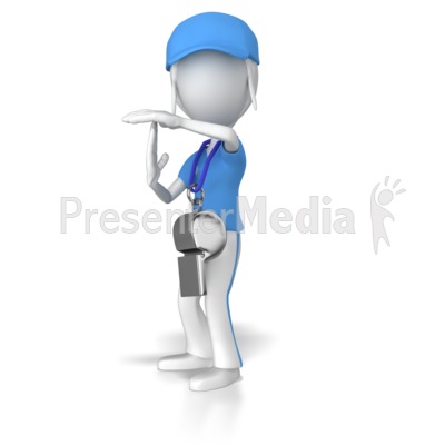 Female Coach Time Out Sign Presentation clipart