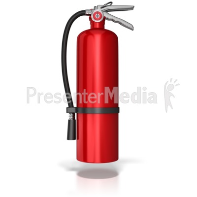 Hanging Fire Extinguisher Presentation clipart