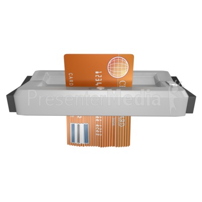 Shredding Credit Card Presentation clipart
