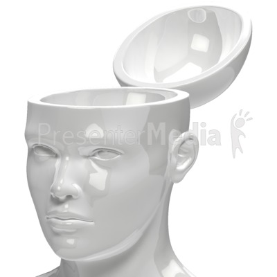Open Head Empty Presentation clipart