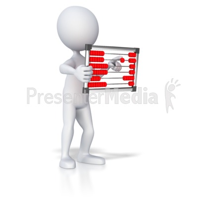Stick Figure Using Abacus Presentation clipart