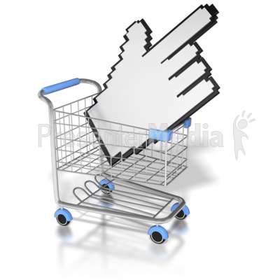 Click On The Shopping Cart Presentation clipart