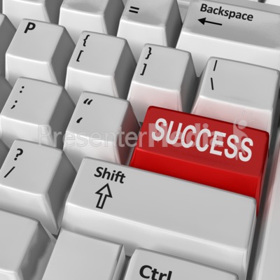 Keyboard Success Key Presentation clipart