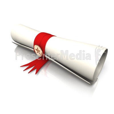 Single Diploma Presentation clipart