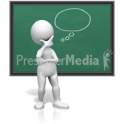 Thinking Of Something In Empty Bubble Presentation clipart