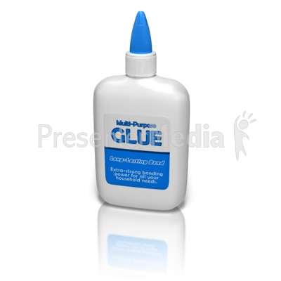 Glue Bottle Presentation clipart