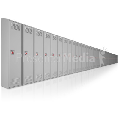 School Locker Row Presentation clipart
