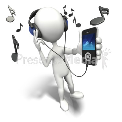 Listening To Music Player Presentation clipart