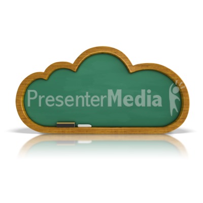 Chalkboard Cloud Presentation clipart