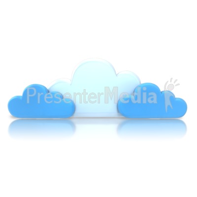 Group Blue Cloud Presentation clipart