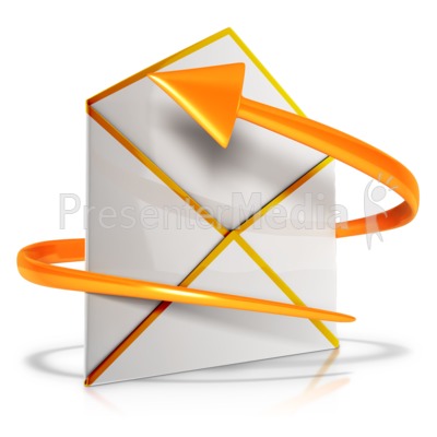Open Letter With Arrow Around It Presentation clipart